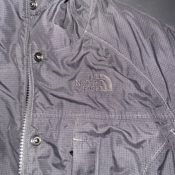 The North Face Parka Womens Small Goose Down Gray FAUX Fur Trim Belted Puffer - Picture 16 of 16